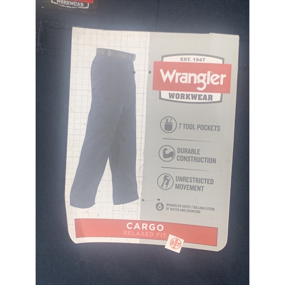 Wrangler Workwear‎ Cargo Utility Pants Relaxed Fit 7 Tool Pockets Durable